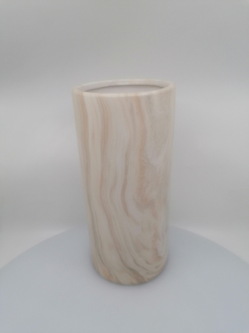 Keramická váza s efektom rezaného dreva