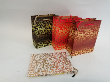 Farebné tašky so zlatými vzormi 23x8x18cm