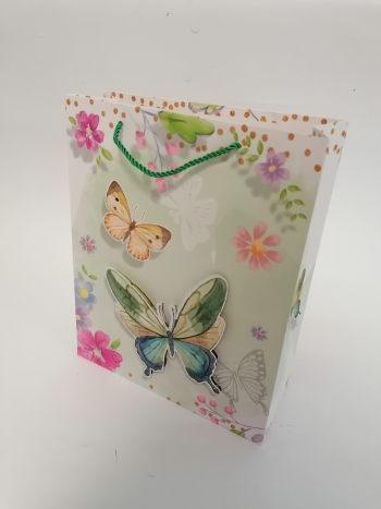 Darčekové tašky s motýlikmi, 32x26x12cm, 12komplet