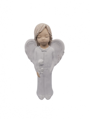 Soška anjel, biely, 24 cm